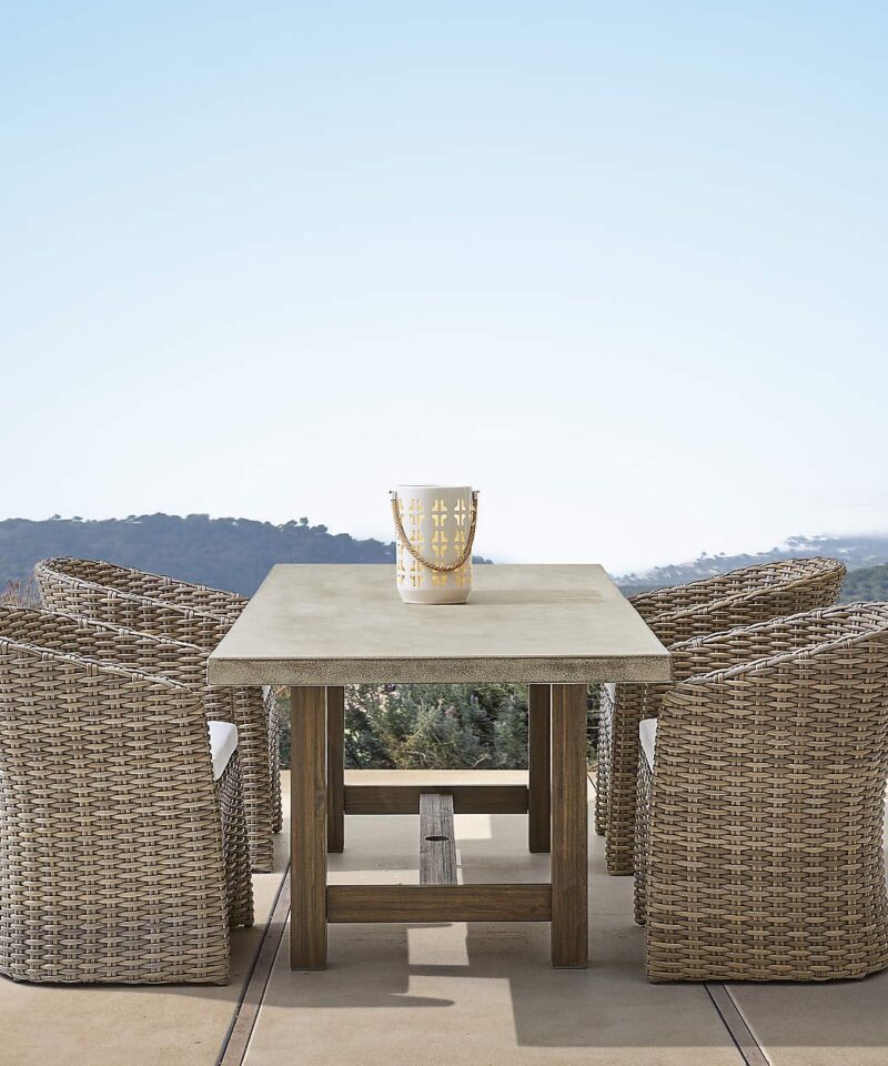 Abaco 84″ Grey Concrete Outdoor Dining Table - Image 8
