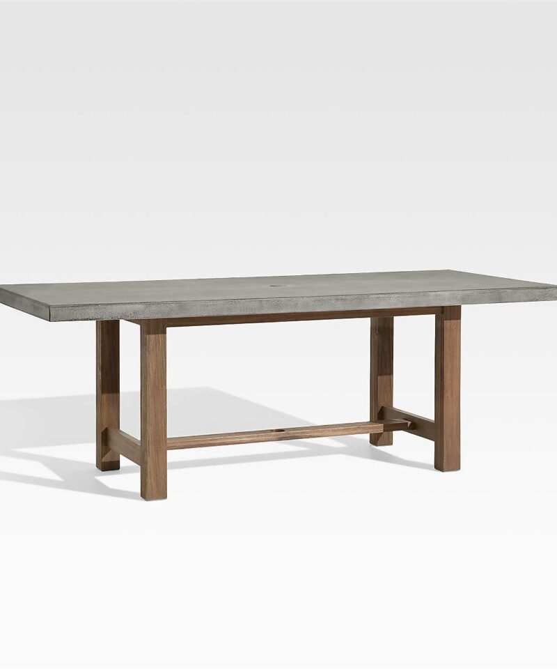 Abaco 84″ Grey Concrete Outdoor Dining Table - Image 14