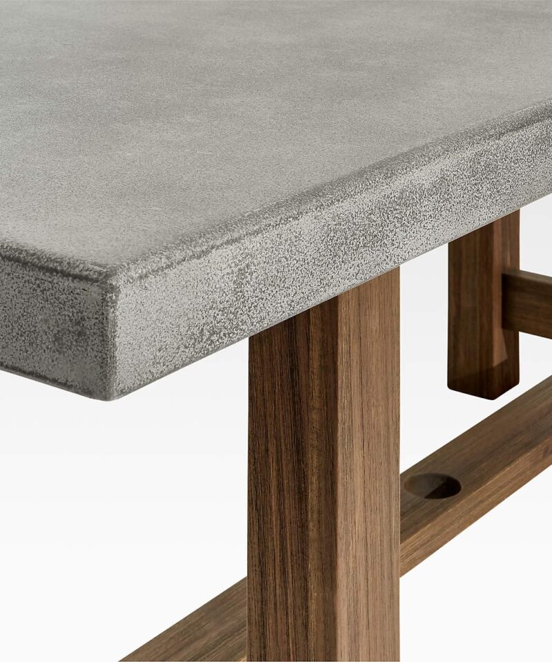 Abaco 84″ Grey Concrete Outdoor Dining Table - Image 4