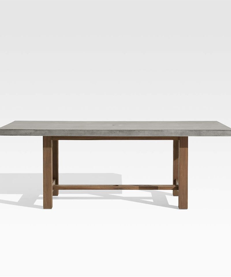 Abaco 84″ Grey Concrete Outdoor Dining Table - Image 5