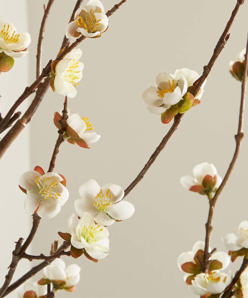 Artificial White Cherry Blossom Flower Branch 42″ - Image 3