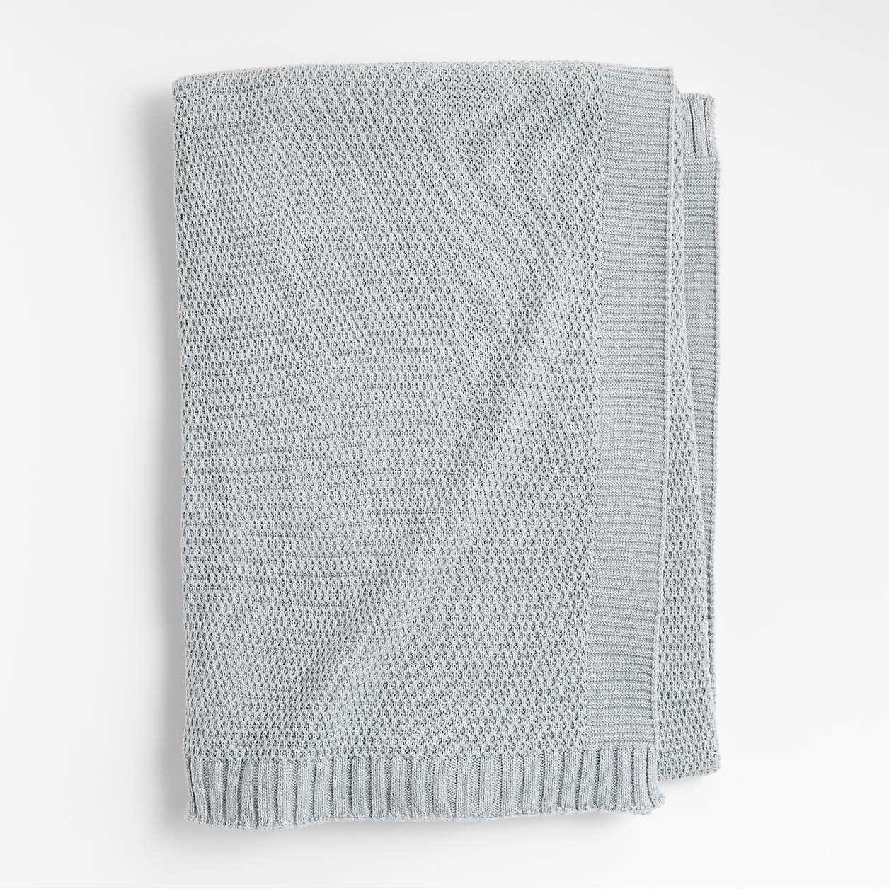Bubble Knit Verte Green Organic Cotton Kids Bed Blanket - Image 2