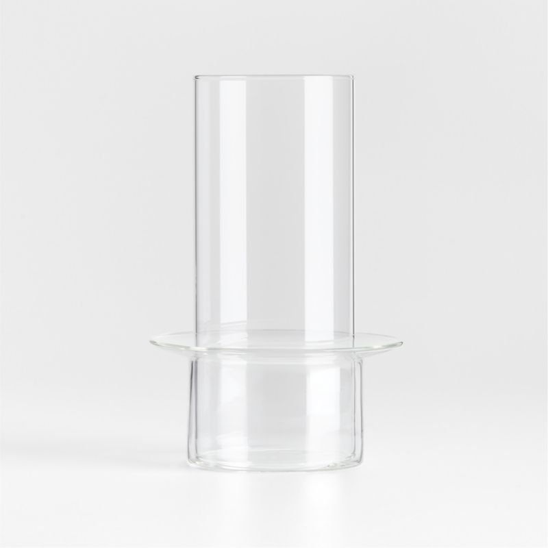 Gara Clear Glass Hurricane Candle Holder 9″