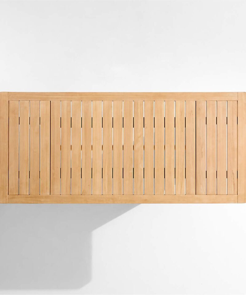 Ipanema 86″ Teak Wood and Resin Outdoor Dining Table - Image 3