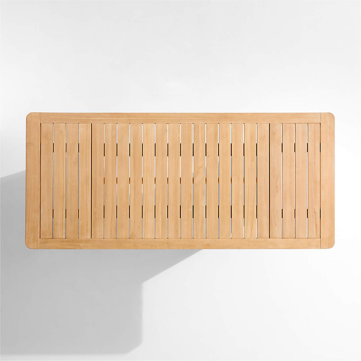 Ipanema 86″ Teak Wood and Resin Outdoor Dining Table - Image 3