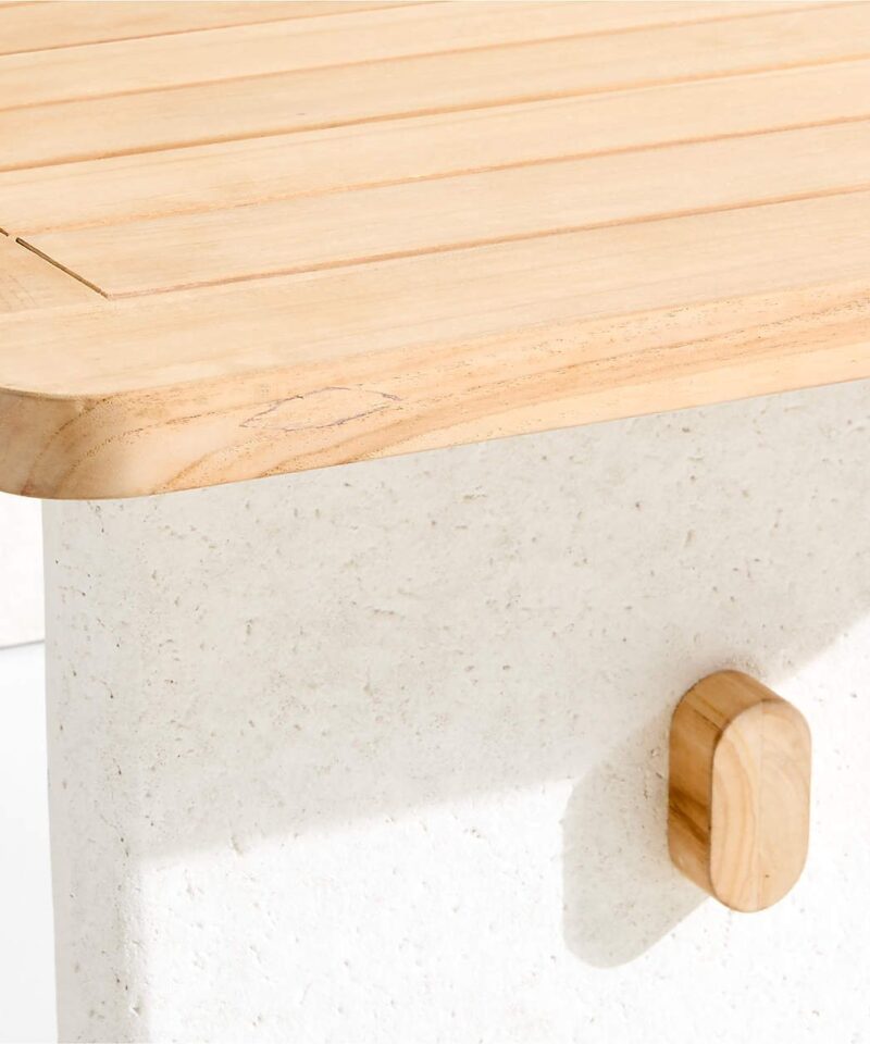 Alternative view of Ipanema 86″ Teak Wood and Resin Outdoor Dining Table