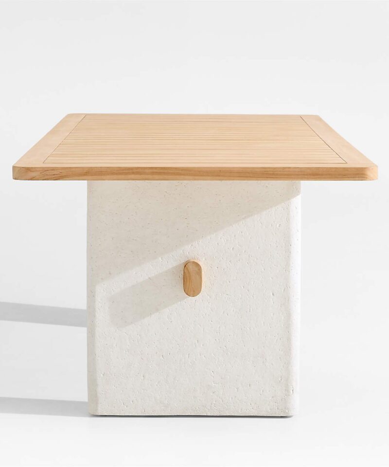 Ipanema 86″ Teak Wood and Resin Outdoor Dining Table