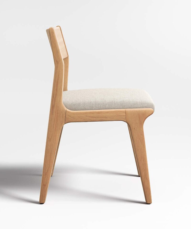 Lakin Teak Wood Dining Chair Black - Image 3