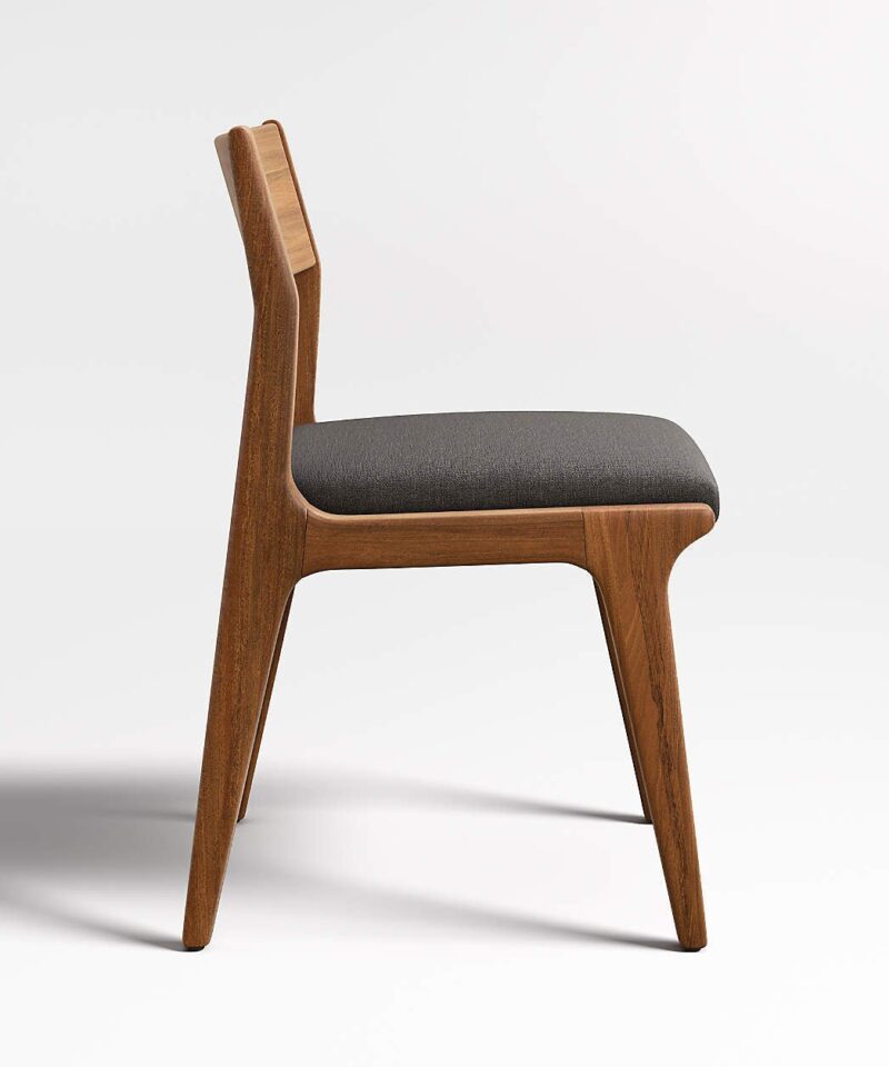 Lakin Teak Wood Dining Chair Black - Image 8