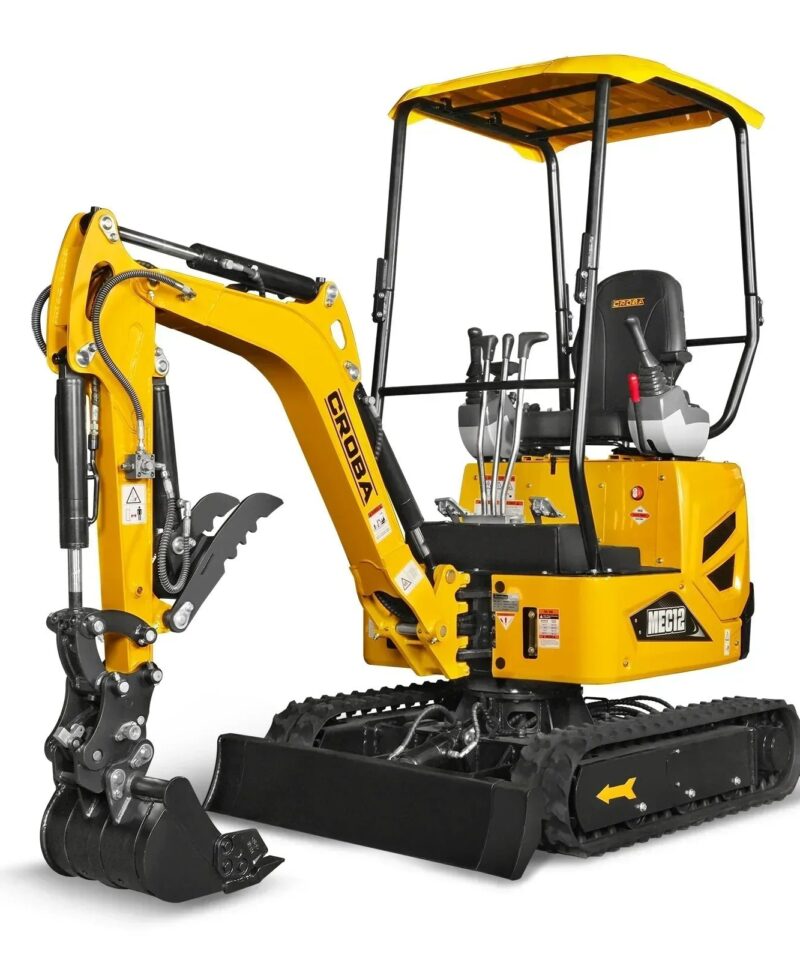 Mini Compact Excavator Kubota D722 Engine, 65.7” Max. Digging Depth, 2700 LBS Operating Weight, MEC12