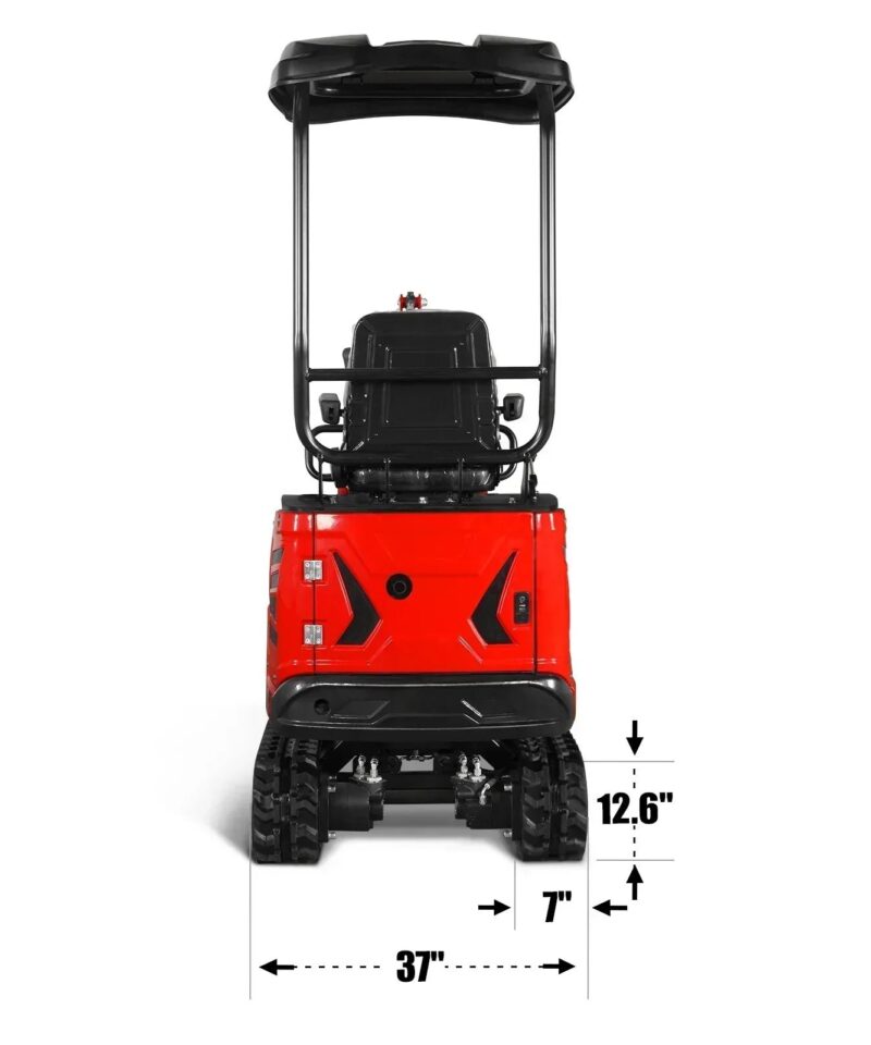 Mini Compact Excavator HONDA GX390 Engine, 65.7” Max. Digging Depth, 2280 LBS Operating Weight, MEC10 - Image 10
