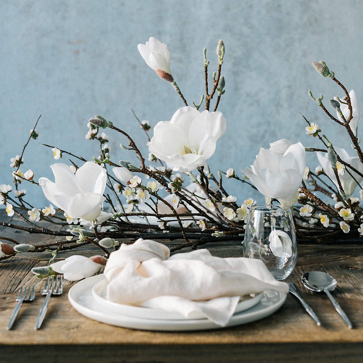 Artificial White Cherry Blossom Flower Branch 42″ - Image 2