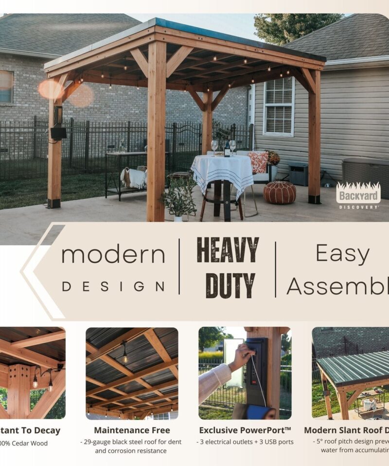 Backyard Discovery 12×9.5 Arcadia Gazebo - Image 18