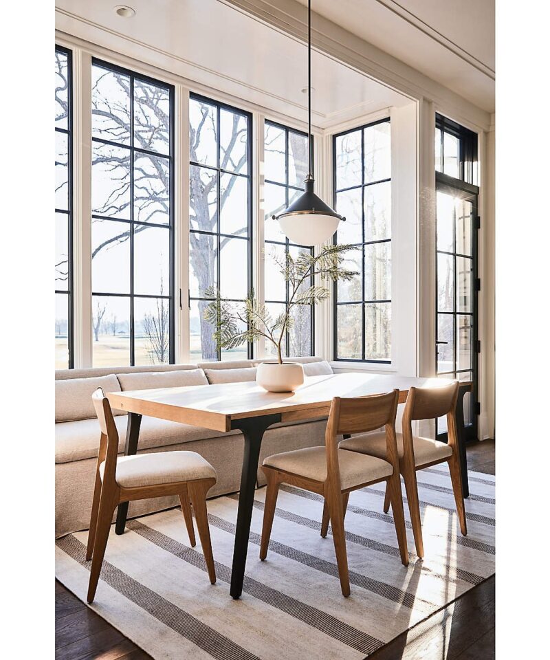 Lakin Teak Wood Dining Chair Black - Image 6