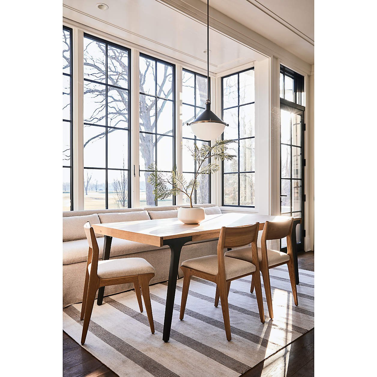 Lakin Teak Wood Dining Chair Black - Image 6