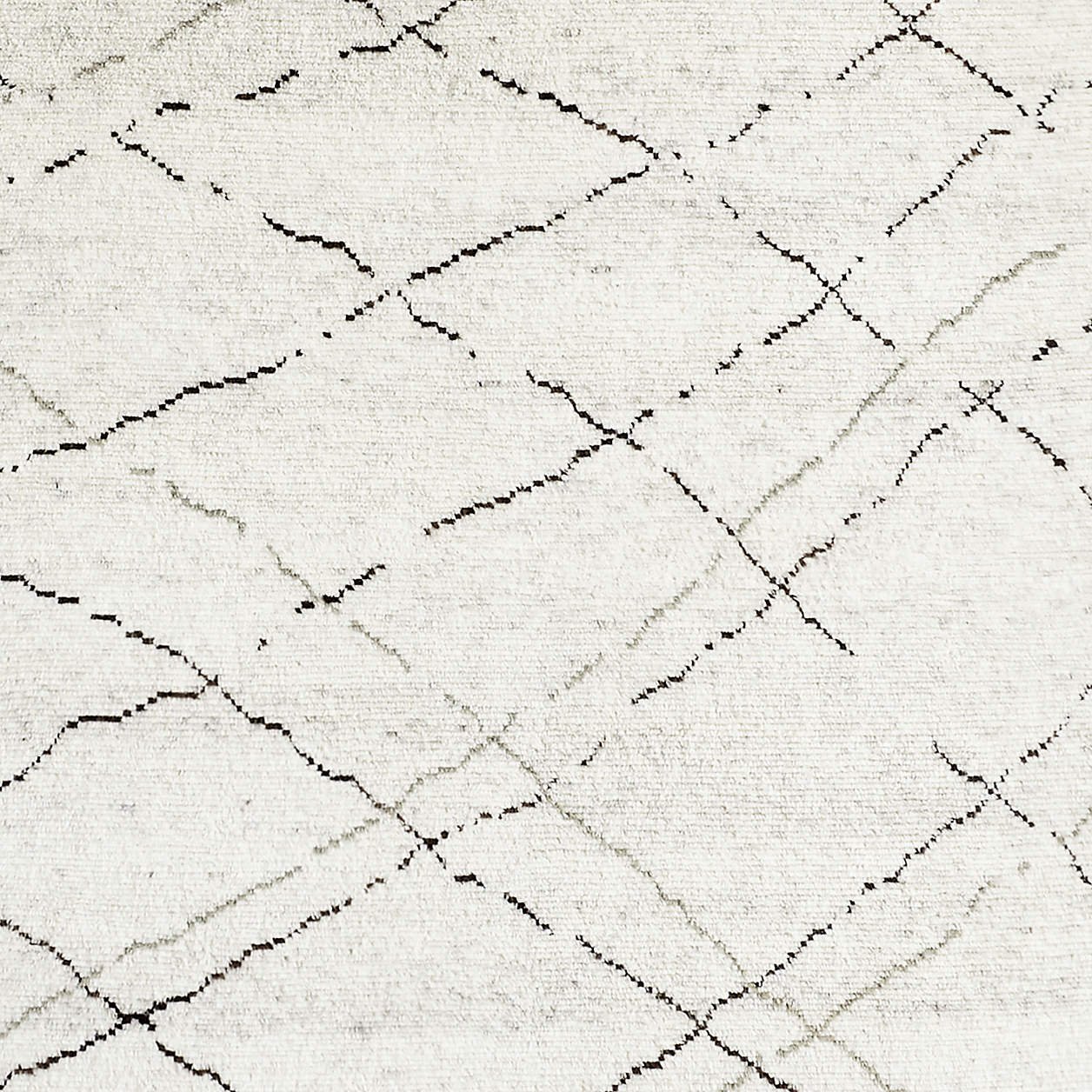 Larache Wool Hand-Knotted Moroccan Ivory Area Rug 9’x12′ - Image 2