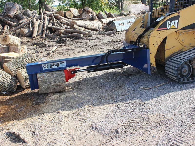 Alternative view of 24 Ton Iron & Oak Upside Down Skid Steer Log Splitter Attachment (SMH2419)
