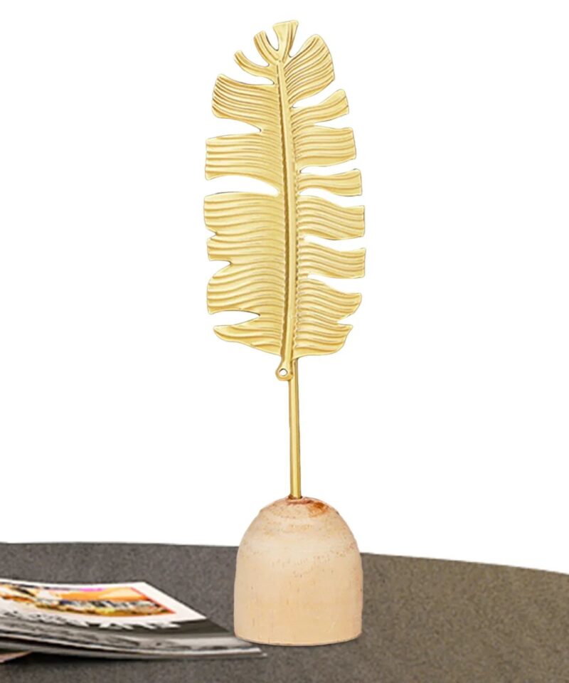 Nordic Leaf Home Decor Desktop Decor Light Luxury Leaf Table Decor Sculpture Leaf Statue Home Room Table Decor Gold Crafts