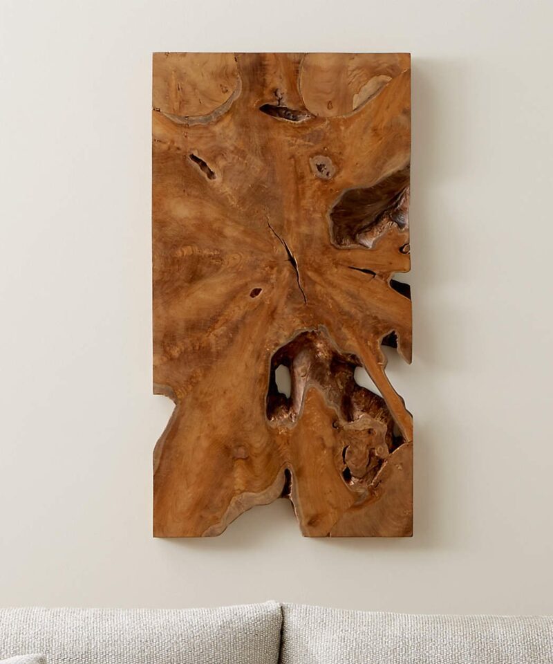 Alternative view of “Slice” Teak Wall Art, Set of 2