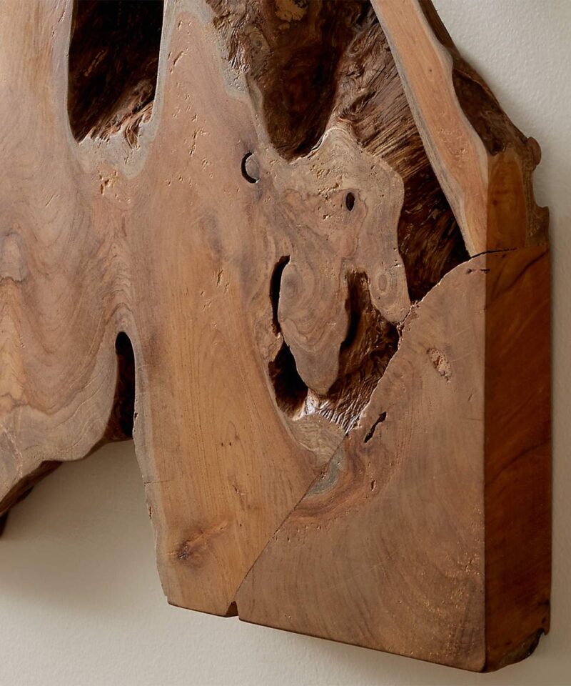 “Slice” Teak Wall Art, Set of 2