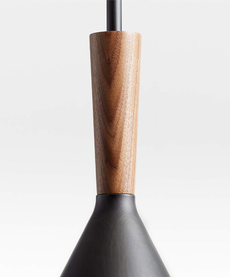 Alternative view of Weston Black Mid-Century Modern Pendant Light 11″