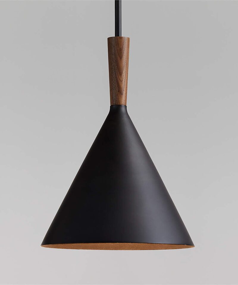 Weston Black Mid-Century Modern Pendant Light 11″