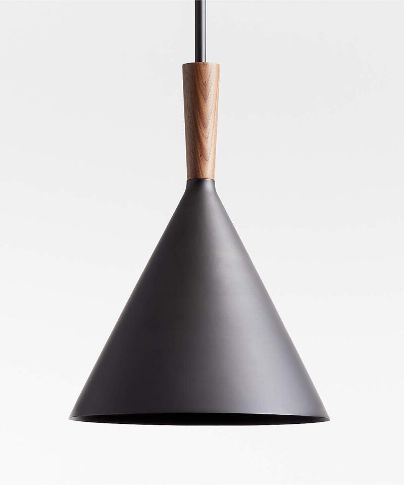 Weston Black Mid-Century Modern Pendant Light 11″ - Image 3