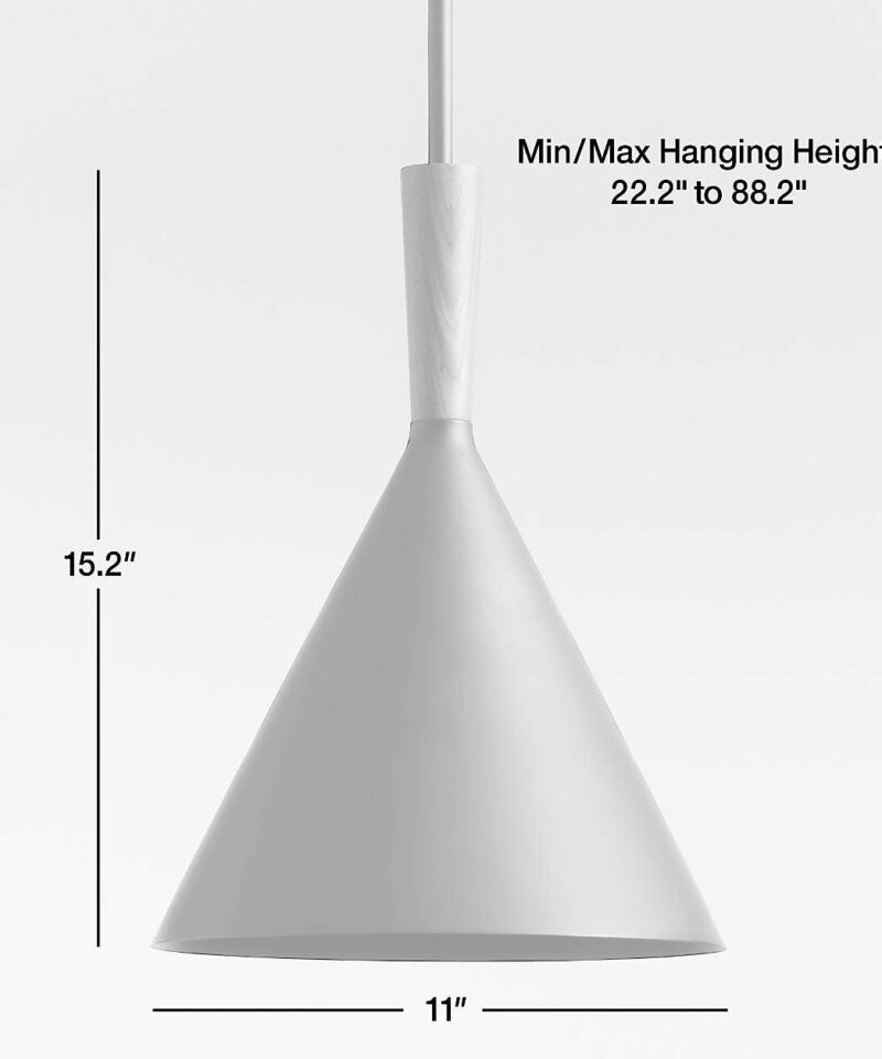 Weston Black Mid-Century Modern Pendant Light 11″ - Image 7