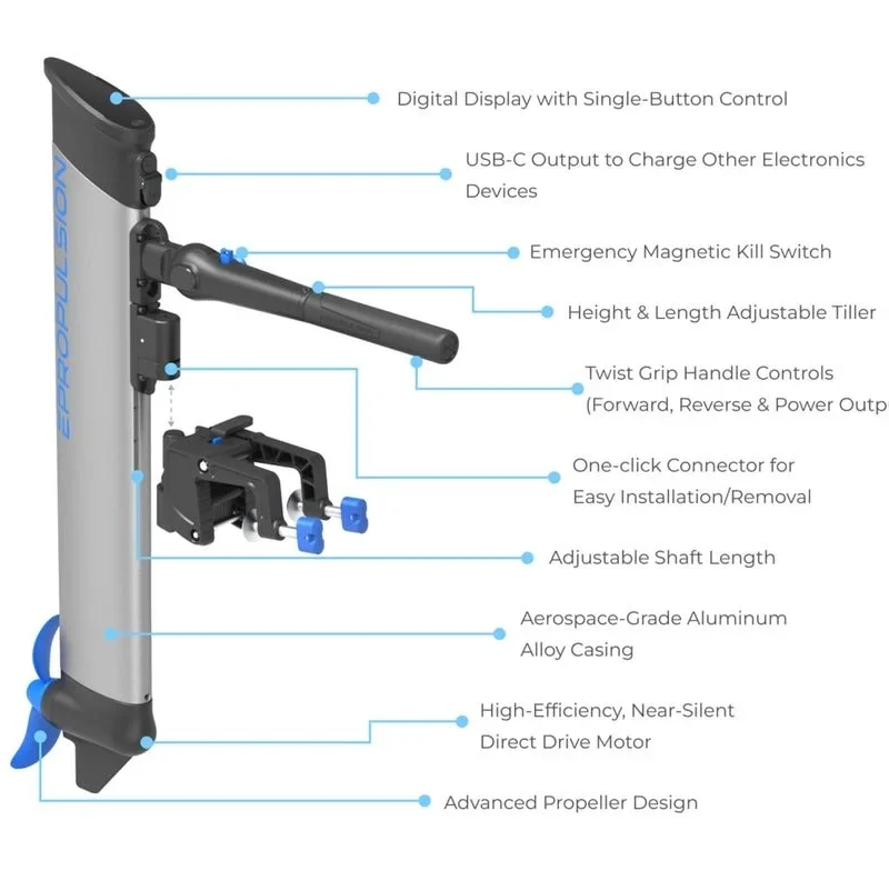 ePropulsion eLite 1.5hp 500W Electric Outboards Motors - Image 4