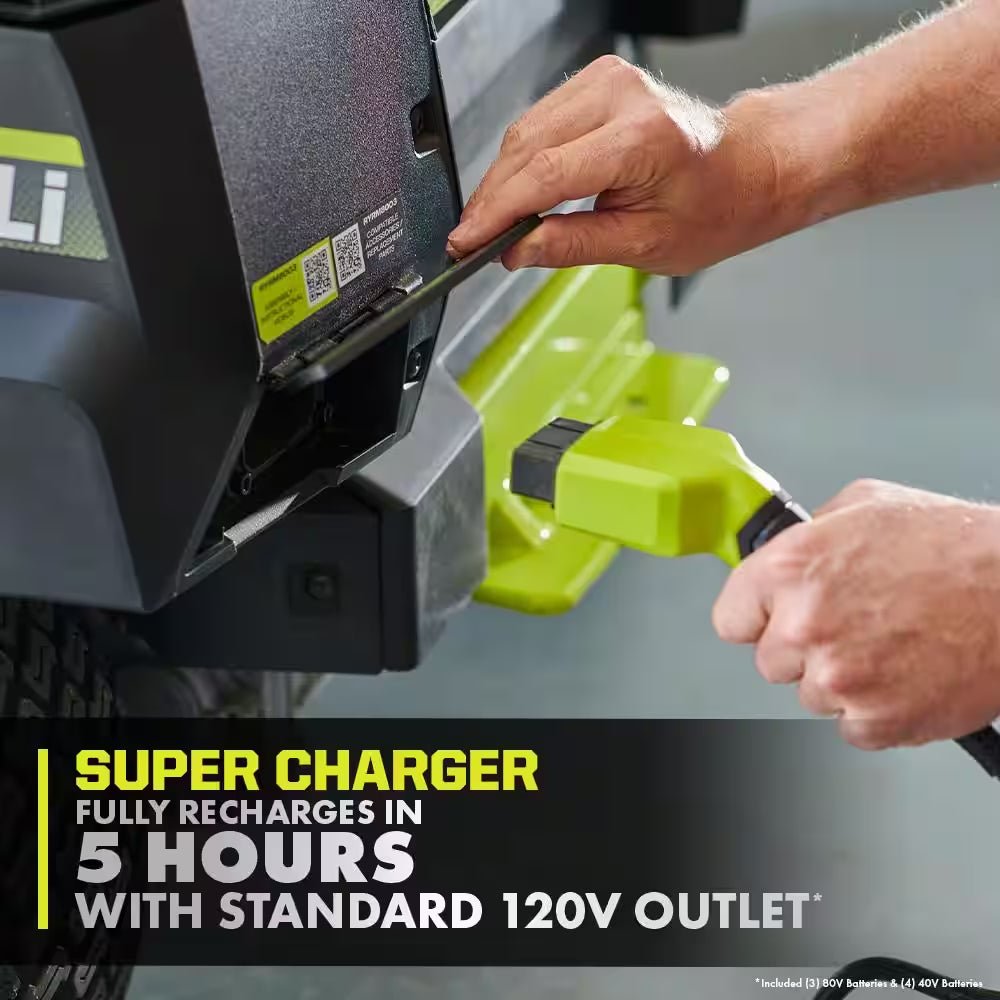 80V HP Brushless 54 In. Battery Electric Cordless Zero Turn Riding Mower (3) 80V Batteries (4) 40V Batteries and Charger - Image 14