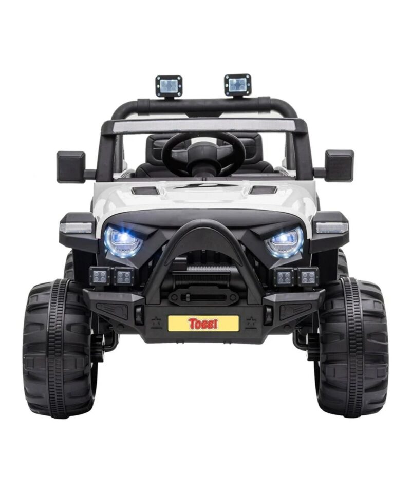 12 Volt Electric Remote Control Kids Toy Fun Vehicle Ride On Truck, White - Image 10