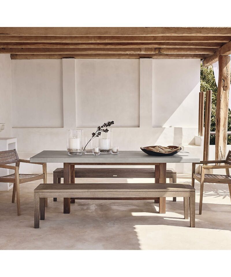 Abaco Wood Stackable Outdoor Dining Armchair - Image 4