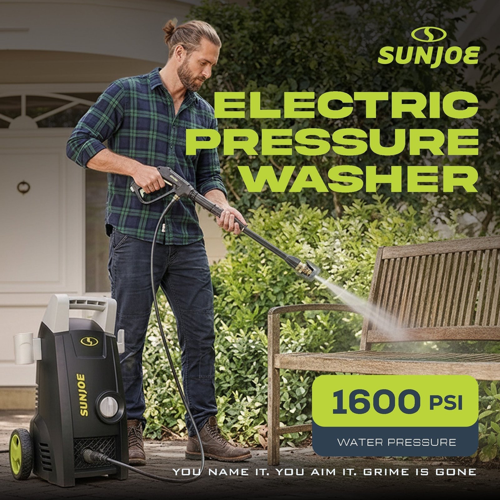 Electric Pressure Washer with 11-Amp Motor and 1.1 GPM, SPX1000 – Portable Water Cleaner with Adjustable Spray Wand for Car, Garden, and Patio Washing and Cleaning - Image 4