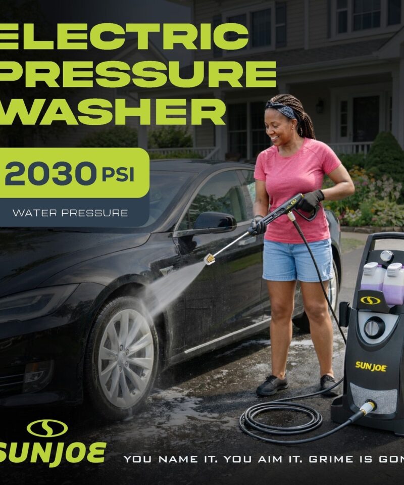 Alternative view of Electric Pressure Power Washer, Heavy-Duty, Cleaning Machine for Patios, Decks, & Sidewalks, Safety First GFCI Power Cord, w/Dual Soap Tanks, SPX3000