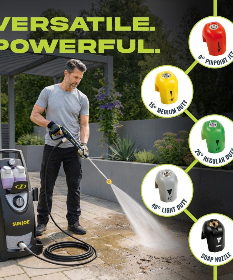 Electric Pressure Power Washer, Heavy-Duty, Cleaning Machine for Patios, Decks, & Sidewalks, Safety First GFCI Power Cord, w/Dual Soap Tanks, SPX3000 - Image 3