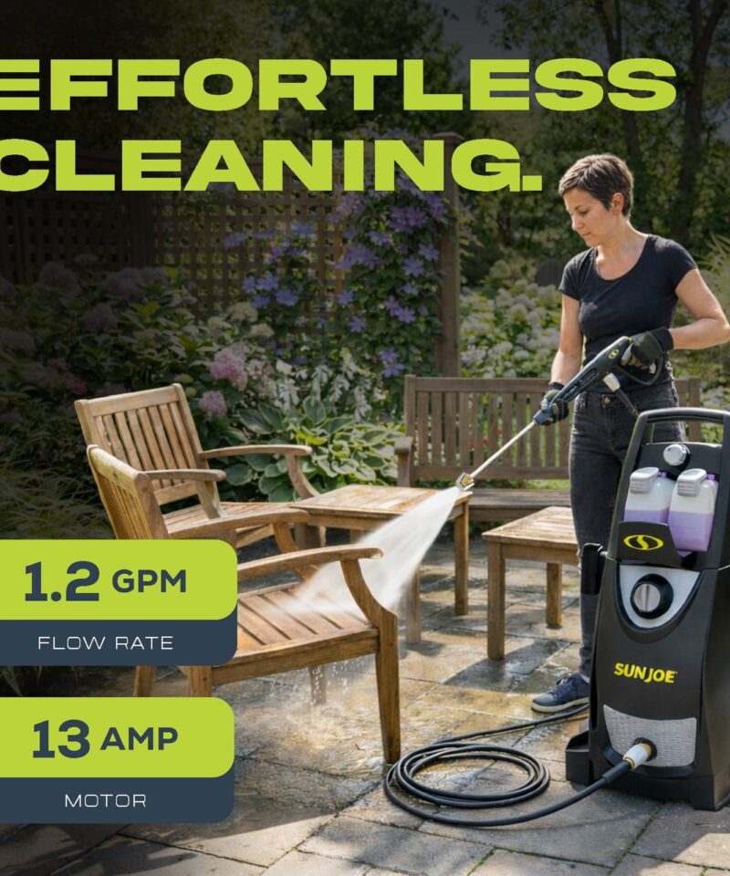Electric Pressure Power Washer, Heavy-Duty, Cleaning Machine for Patios, Decks, & Sidewalks, Safety First GFCI Power Cord, w/Dual Soap Tanks, SPX3000 - Image 4
