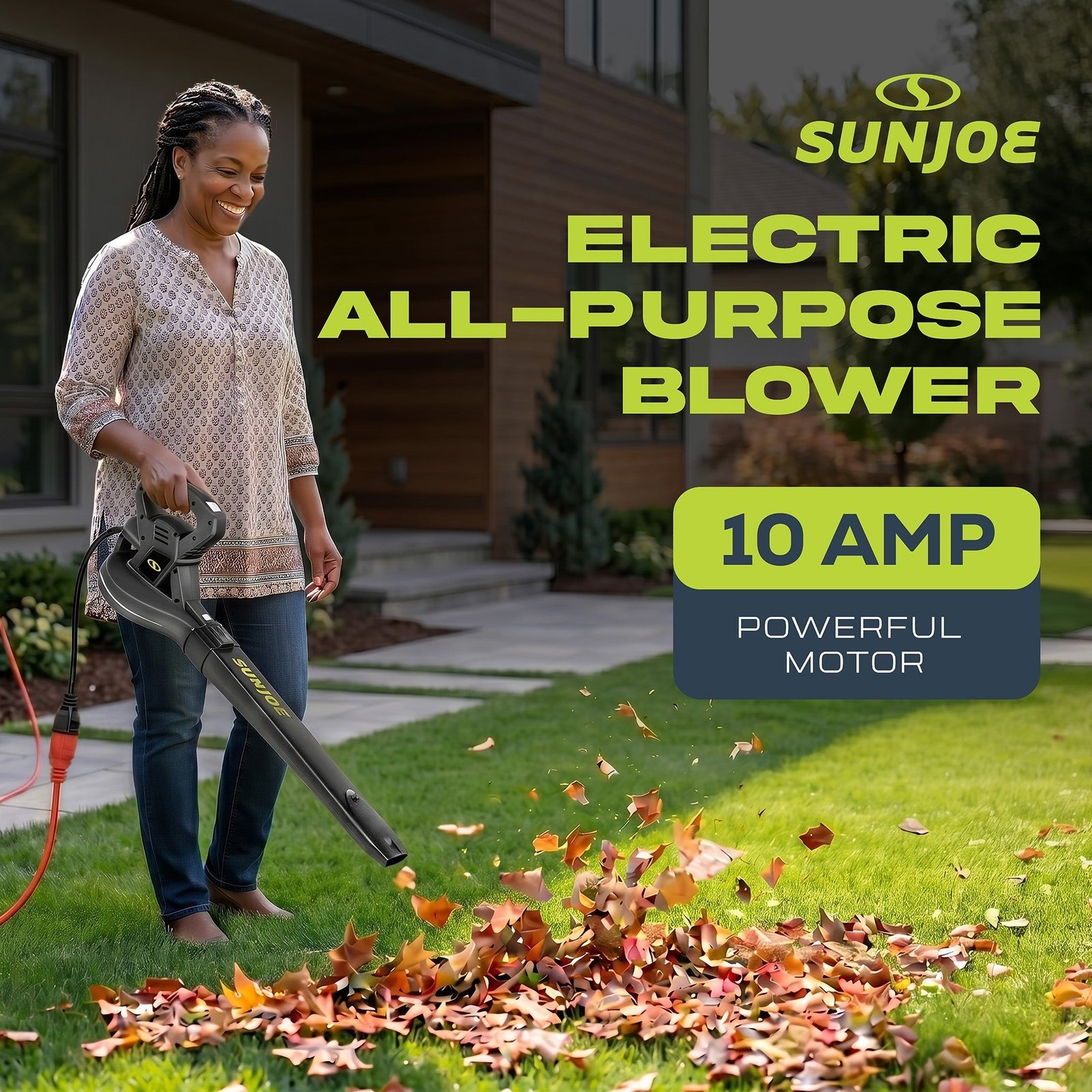SBJ601E 120V 2-Speed Electric All-Purpose Blower with 100A Motor, 215 MPH Air Speed, and 240 CFM Airflow, Includes Concentrator Nozzle - Image 3
