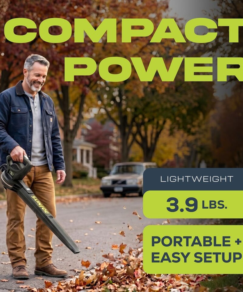 Electric All Purpose Leaf Blower 6 Amp Motor, 155 MPH Air Speed, SBJ597E - Image 4