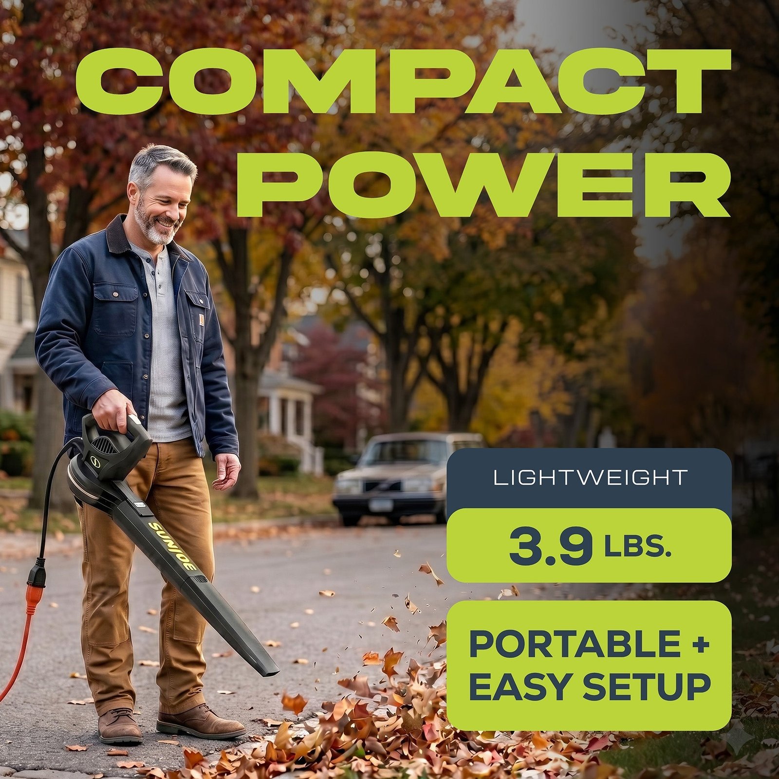 Electric All Purpose Leaf Blower 6 Amp Motor, 155 MPH Air Speed, SBJ597E - Image 4