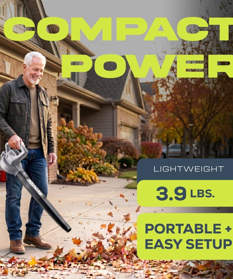 Electric All Purpose Leaf Blower, 6 Amp Motor, 155MPH Air Speed, SBJ597E - Image 4