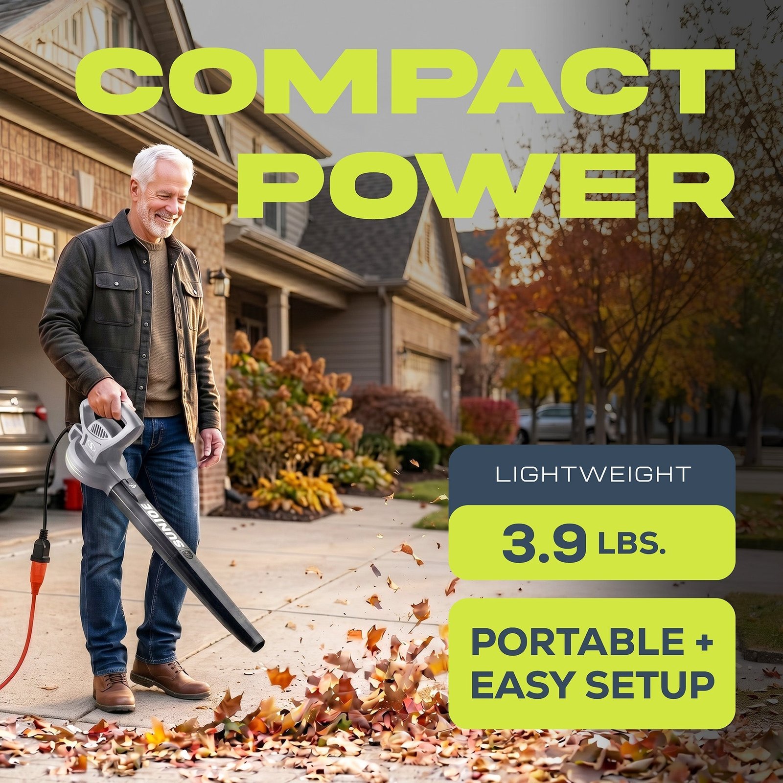 Electric All Purpose Leaf Blower, 6 Amp Motor, 155MPH Air Speed, SBJ597E - Image 4