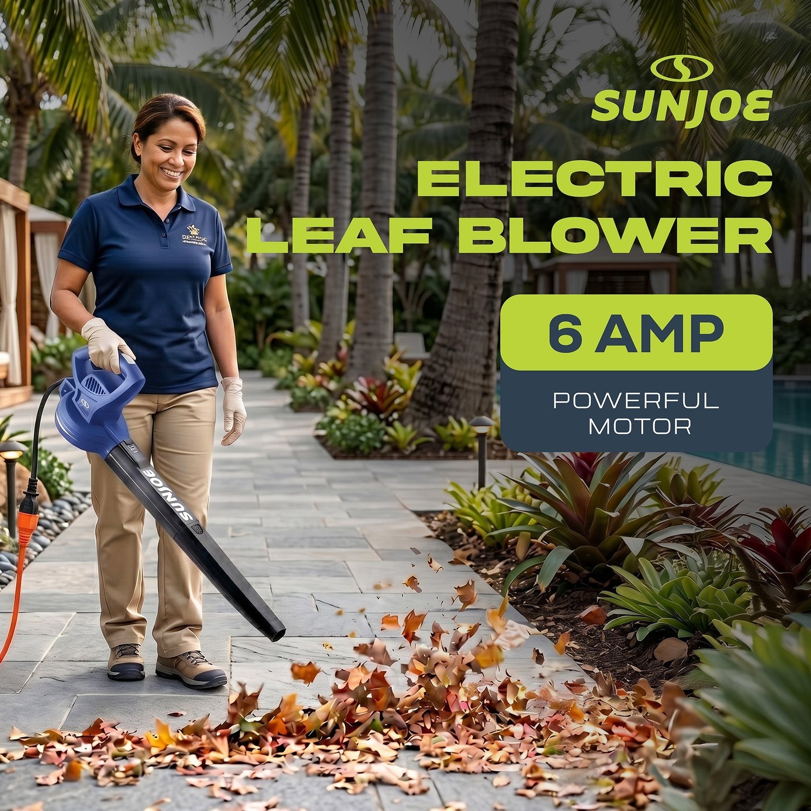 Electric All Purpose Leaf Blower, 6 Amp Motor, 155MPH Speed, SBJ597E-SJB - Image 2