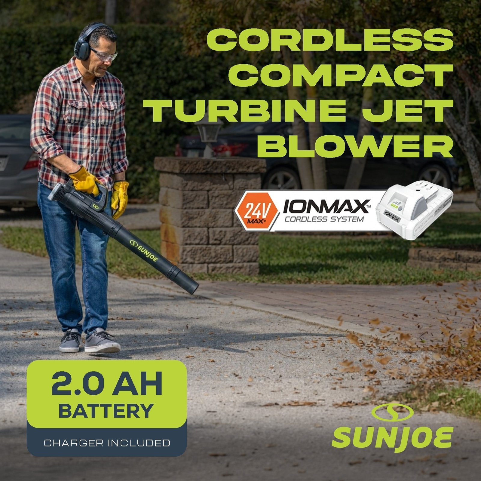 24V-TB-LTE 24V Cordless IONMAX Compact Turbine Jet Blower, 100 MPH Air Speed, Battery and Charger Included - Image 2
