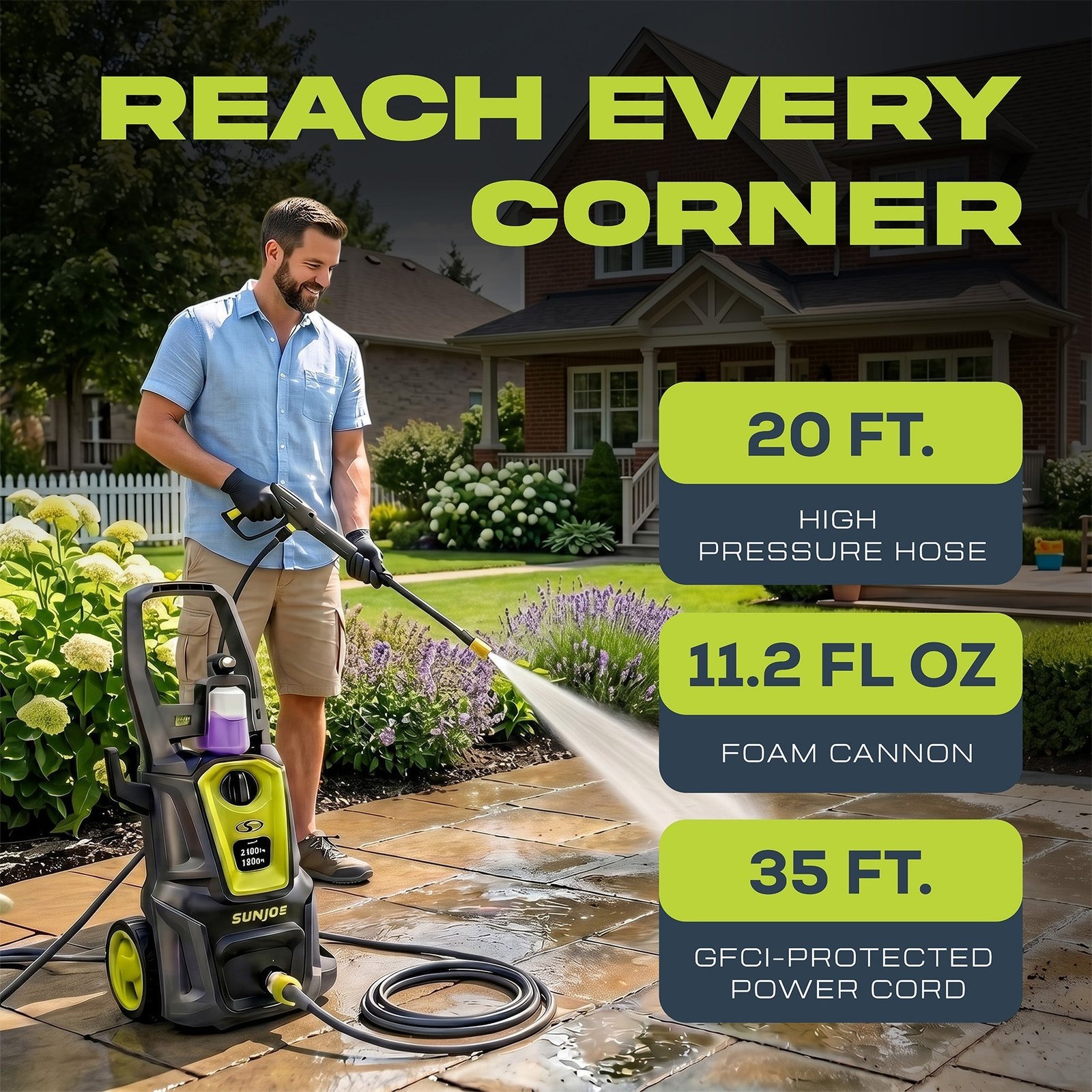 Electric Pressure Washer w/ Extension Wand, SPX2680-MAX, PWMA Certified - Image 2