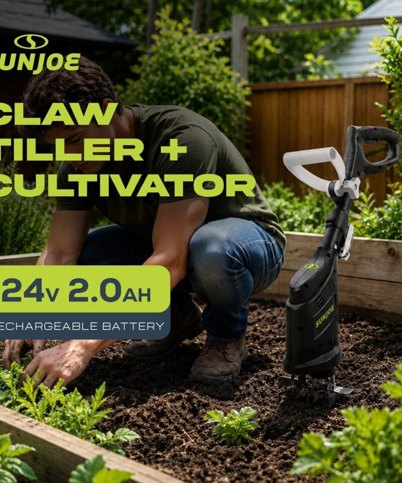 Alternative view of 24V Claw Tiller and Cultivator for Small Scale Gardening, 24V-CTLR-LTE