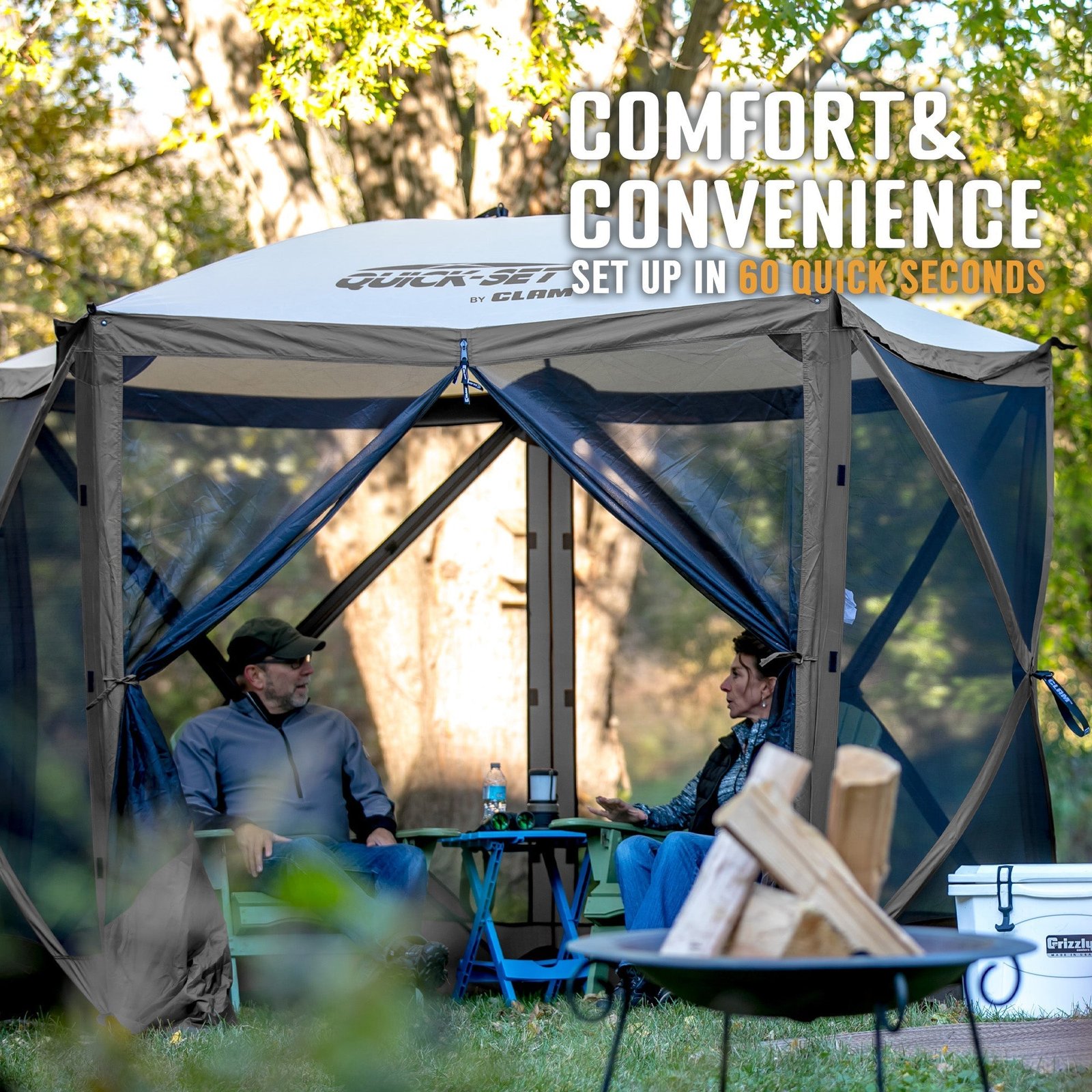 Quick Set Venture Canopy Shelter + Quick Set Screen, Gray (2 Pack) - Image 4