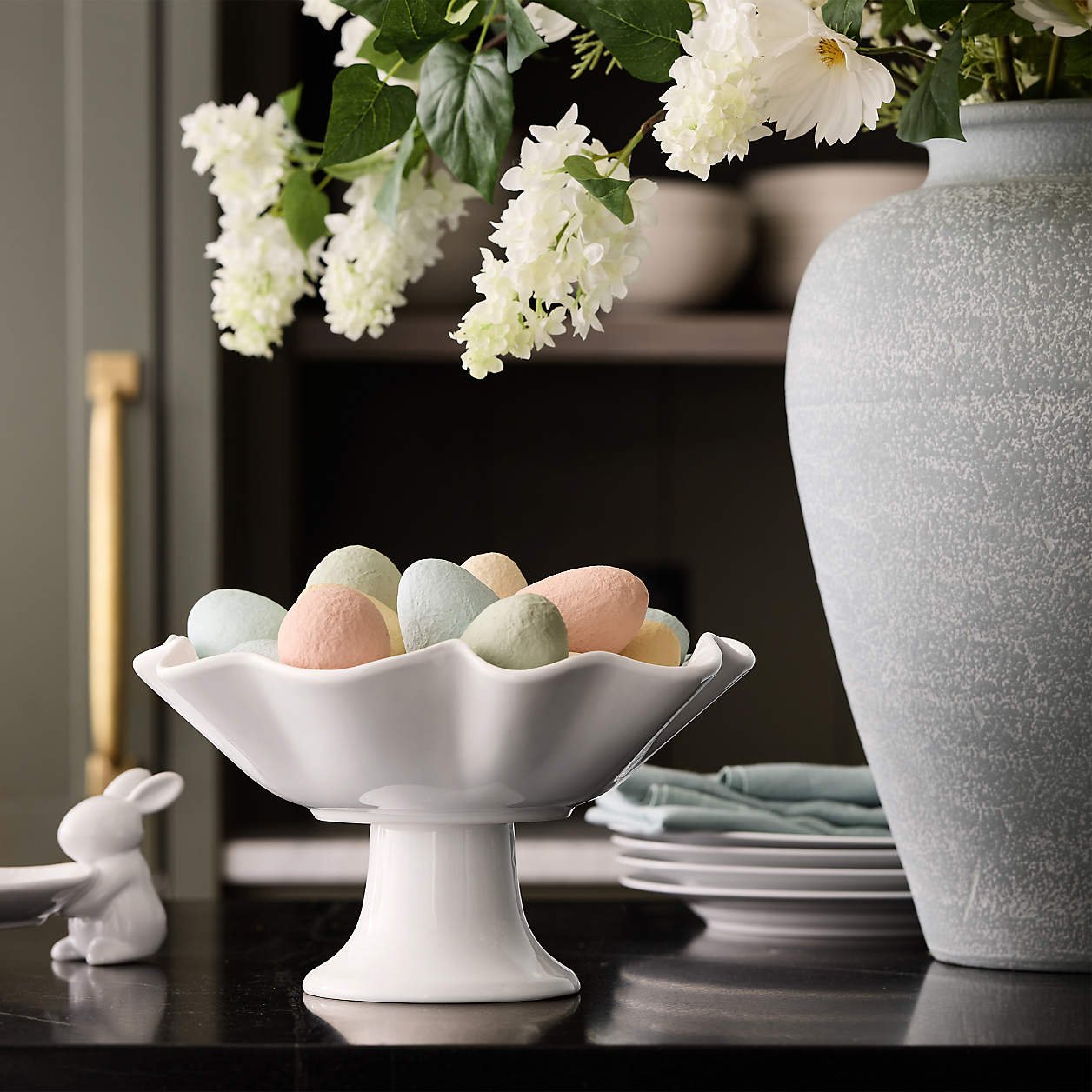 Pastel Colored Cotton Mache Decorative Easter Eggs, Set of 12 - Image 3