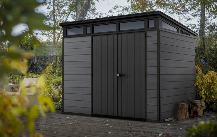 Alternative view of Cortina 9×7 Storage Shed – Graphite