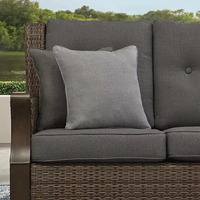 Alternative view of Newcastle 6-Piece Patio Deep Seating Set with Fire Pit – Smoke – Member’s Mark