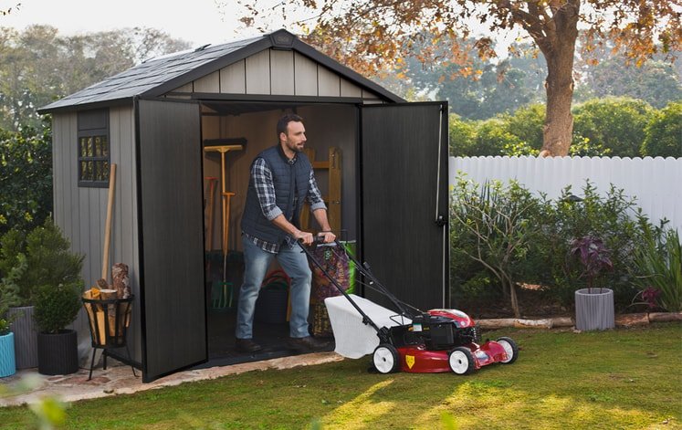 Oakland 7.5×7 Storage Shed Grey - Image 3
